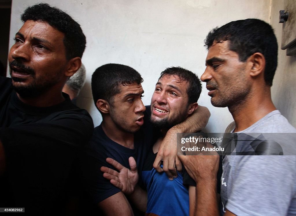 Funeral ceremony of Palestinian Mahmoud Abbas in Gaza