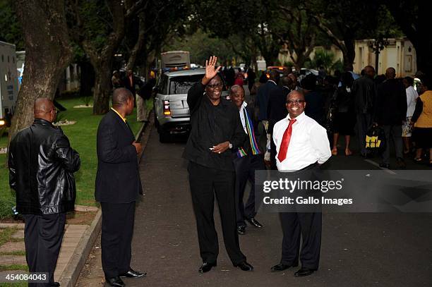 Former COSATU secretary general Zwelinzima Vavi outside the Mandela Houghton home on December 7 in Johannesburg, South Africa. The Father of the...