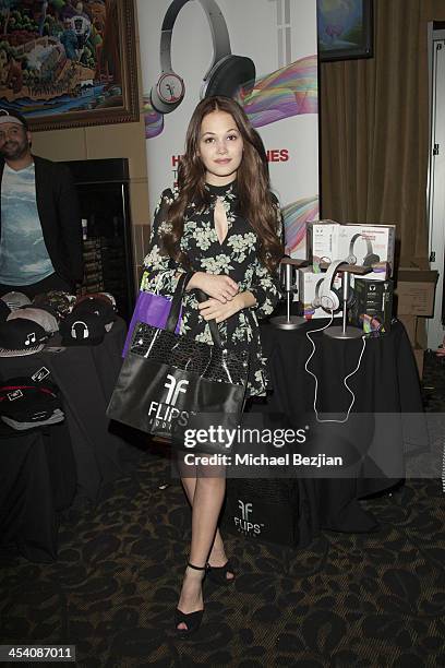 Kelli Berglund attends the Jingle Ball Backstage Gifting Suite sponsored by Flips Audio at Staples Center on December 6, 2013 in Los Angeles,...