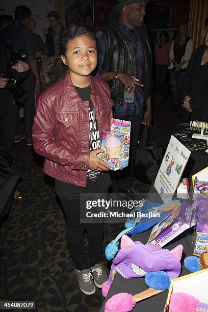 Maile Masako attends the Jingle Ball Backstage Gifting Suite sponsored by Flips Audio at Staples Center on December 6, 2013 in Los Angeles,...