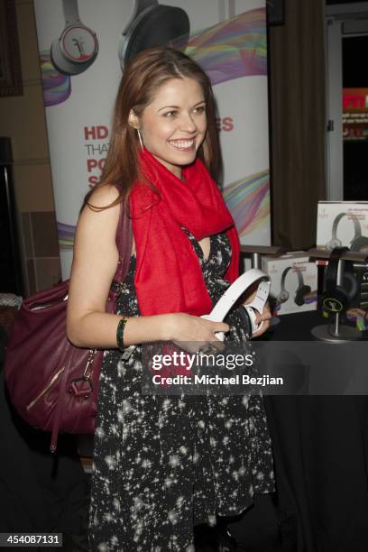Anna Trebunskaya attends the Jingle Ball Backstage Gifting Suite sponsored by Flips Audio at Staples Center on December 6, 2013 in Los Angeles,...