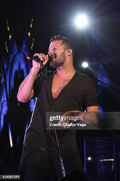 Ricky Martin performs at Draco & Friends Concert at Coliseo de Puerto Rico on December 6, 2013 in San Juan, Puerto Rico.