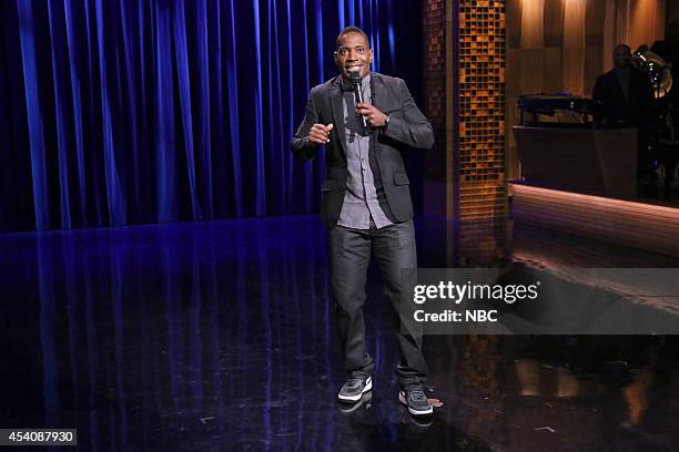 Episode 0108 -- Pictured: Comedian and "Last Comic Standing" winner Rod Man performs on August 14, 2014 --