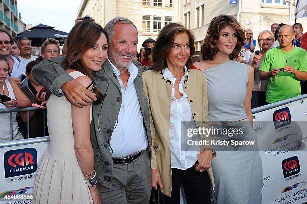 Elsa Zylberstein, Fabrice Luchini, Anne Fontaine and Gemma Arterton arrive to the 'Gemma Bovery' Premiere at Cinema CGR during the 7th Angouleme...