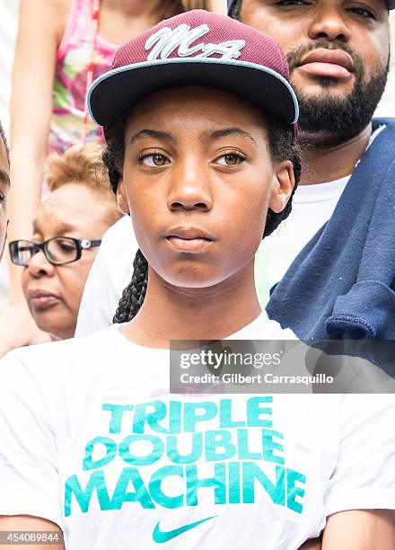 Pitcher Mo'ne Davis of Philadelphia Little League Baseball Team Taney Dragons attends The City Of Philadelphia Welcome Home Champions Taney Dragons...