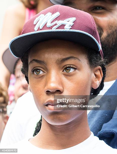 Pitcher Mo'ne Davis of Philadelphia Little League Baseball Team Taney Dragons attends The City Of Philadelphia Welcome Home Champions Taney Dragons...