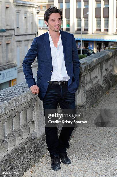 Raphael Personnaz attends the 'L'Affaire SK1' Photocall at Hotel Mercure during the 7th Angouleme French-Speaking Film Festival on August 24, 2014 in...