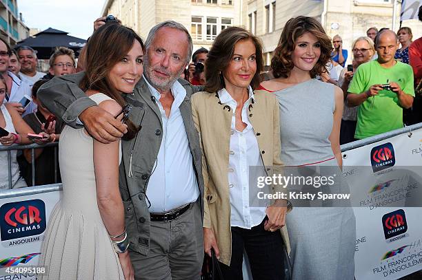 Elsa Zylberstein, Fabrice Luchini, Anne Fontaine and Gemma Arterton arrive to the 'Gemma Bovery' Premiere at Cinema CGR during the 7th Angouleme...