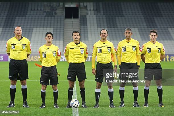 Referee during the match between Atletico-PR and Bahia for the Brazilian Series A 2014 at Arena da Baixada on August 24, 2014 in Curitiba, Brazil.
