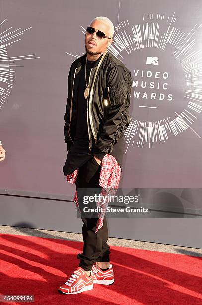 Recording artist Chris Brown attends the 2014 MTV Video Music Awards at The Forum on August 24, 2014 in Inglewood, California.