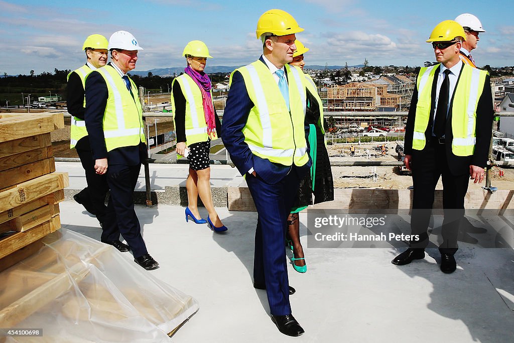 New Zealand Prime Minister John Key Visits Hobsonville Housing Development In Auckland