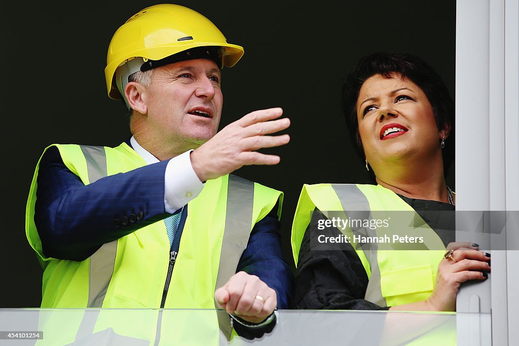 New Zealand Prime Minister John Key Visits Hobsonville Housing Development In Auckland