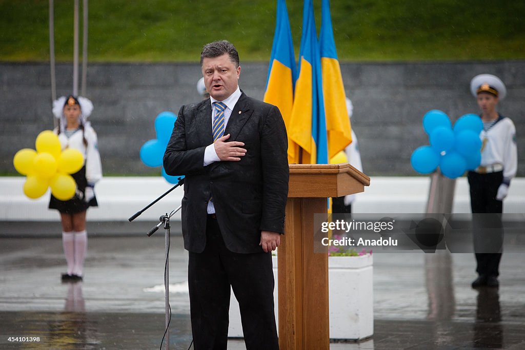 Ukrainian President Poroshenko attend Independence Day celebrations in Odessa