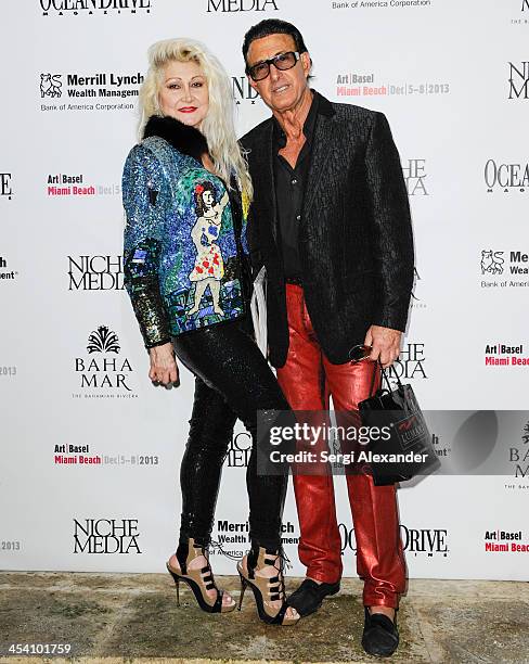 Marina McAninch & Chayo Frank attend Niche Media Party Hosted By Zoe Saldana on December 6, 2013 in Miami Beach, Florida.