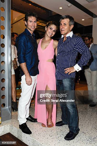 Robert Wallner, Jennifer Wallner and George Wallner attend Niche Media Party Hosted By Zoe Saldana on December 6, 2013 in Miami Beach, Florida.