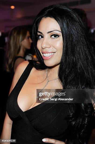 Carolina Brigitte attends Niche Media Party Hosted By Zoe Saldana on December 6, 2013 in Miami Beach, Florida.