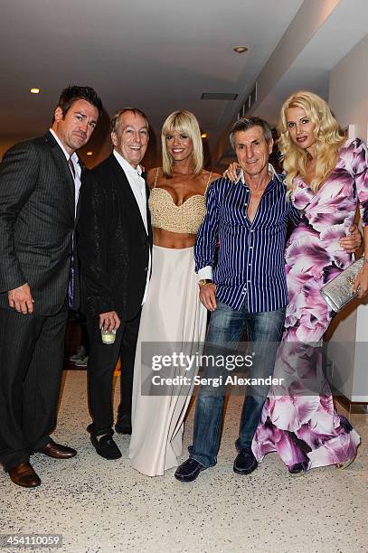 George French, David Nesslein, Amy Cyas, George Wallner and Aneta Jonnana attend Niche Media Party Hosted By Zoe Saldana on December 6, 2013 in Miami...