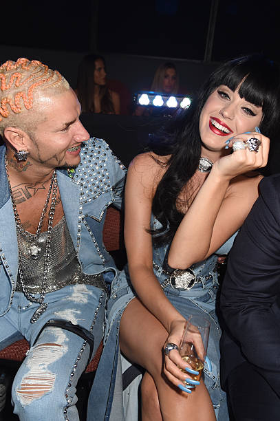Recording artists Riff Raff and Katy Perry attend the 2014 MTV Video Music Awards at The Forum on August 24, 2014 in Inglewood, California.