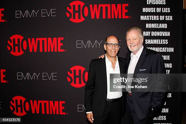 Chairman and CEO Showtime Networks Matthew C. Blank and actor Jon Voight attend Showtime 2014 Emmy Eve at Sunset Tower on August 24, 2014 in West...