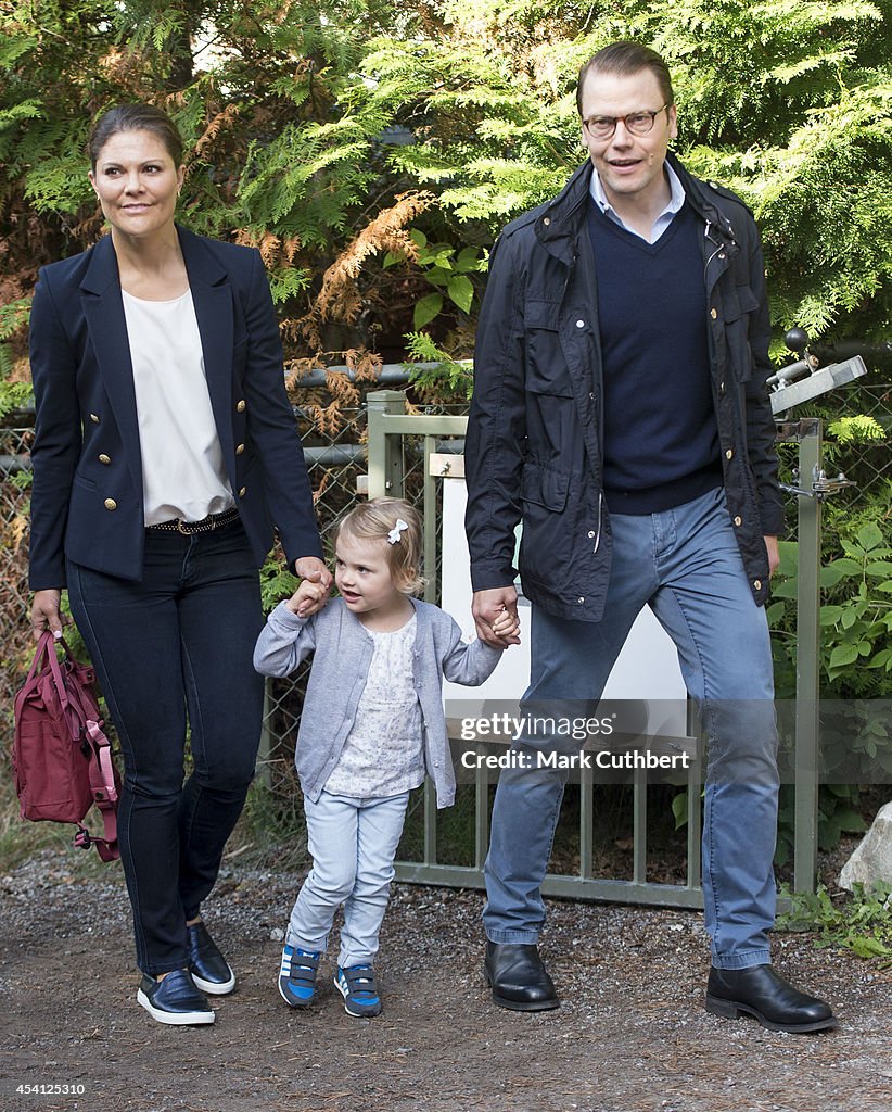 Princess Estelle Of Sweden Begins Pre School - Photocall