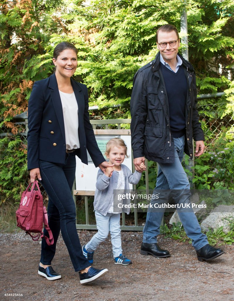 Princess Estelle Of Sweden Begins Pre School - Photocall