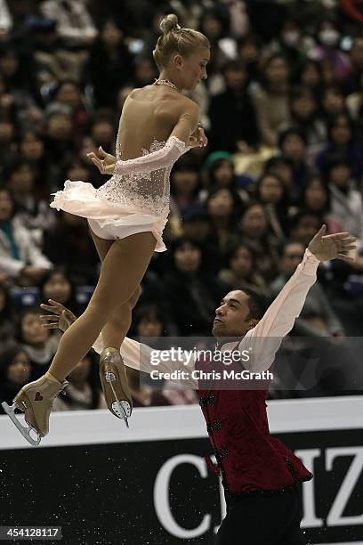 Aliona Savchenko and Robin Szolkowy of Germany compete in the Pairs Free Skating Final during day three of the ISU Grand Prix of Figure Skating Final...