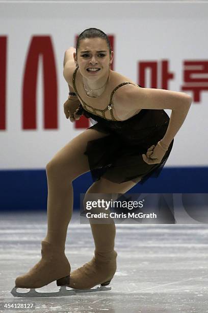 Adelina Sotnikova of Russia competes in the Ladies Free Skating Final during day three of the ISU Grand Prix of Figure Skating Final 2013/2014 at...