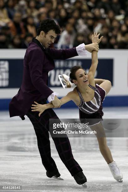 Meagan Duhamel and Eric Radford of Canada compete in the Pairs Free Skating Final during day three of the ISU Grand Prix of Figure Skating Final...