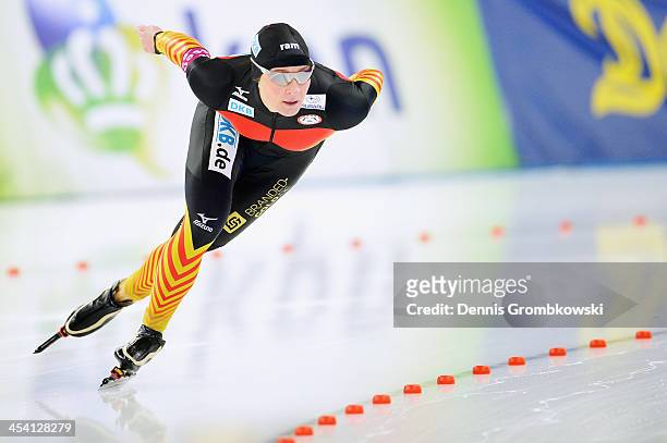 Claudia Pechstein of Germany competes in the Ladies 1500m Division A competition on Day 2 of the Essent ISU World Cup on December 7, 2013 in Berlin,...