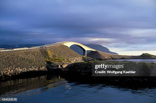 Norway, Near Molde, Atlantic Ocean Road, Bridge.