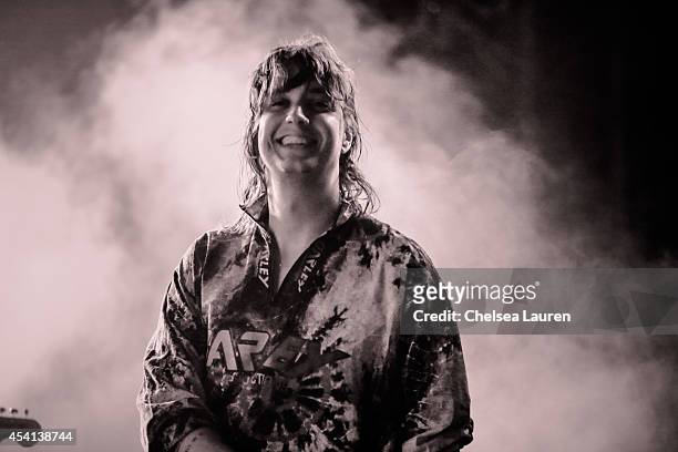 Vocalist Julian Casablancas of The Strokes performs during day 2 of FYF Fest at Los Angeles Sports Arena on August 24, 2014 in Los Angeles,...