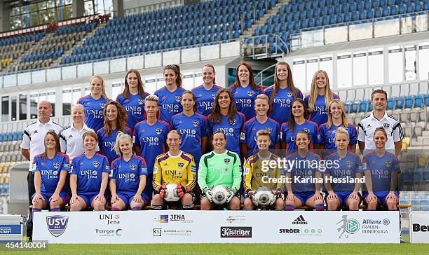 Team Photo FF USV Jena : back row from left: Lara Keller, Madlen Frank, Christina Julien, Anja Heuschkel, Lisa Seiler, Vanessa Mueller, Vivien Beil...