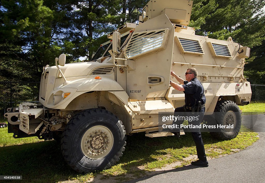 Sanford Police Chief with MRAP Vehicle