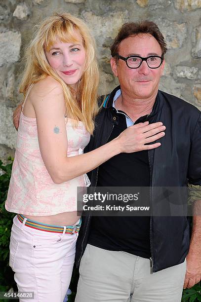 Julie Depardieu and Jean-Jacques Zilbermann attend the 'A La Vie' Photocall at Hotel Mercure during the 7th Angouleme French-Speaking Film Festival...