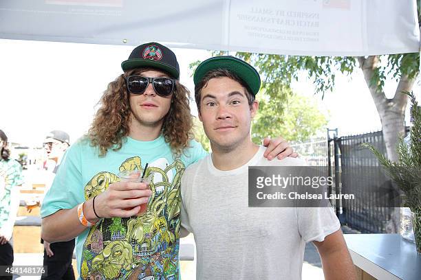 Actors / comedians Blake Anderson and Adam DeVine attend day 2 of FYF Fest at Los Angeles Sports Arena on August 24, 2014 in Los Angeles, California.