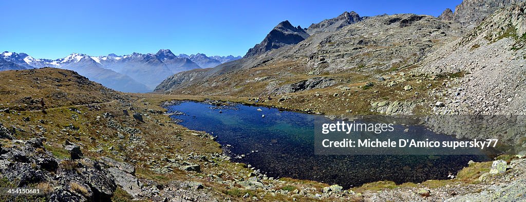 Alpine lake above Engadin