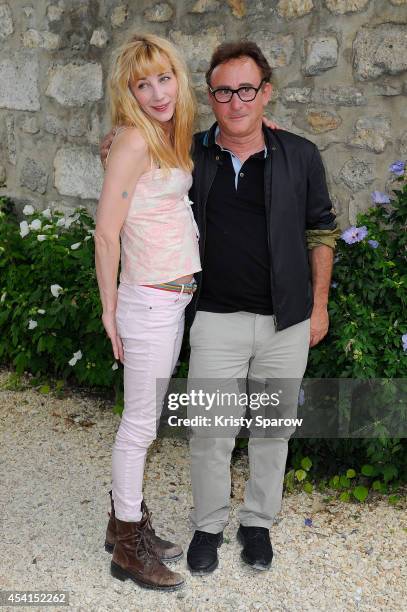 Julie Depardieu and Jean-Jacques Zilbermann attend the 'A La Vie' Photocall at Hotel Mercure during the 7th Angouleme French-Speaking Film Festival...