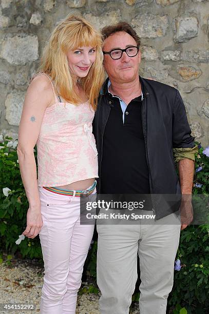 Julie Depardieu and Jean-Jacques Zilbermann attend the 'A La Vie' Photocall at Hotel Mercure during the 7th Angouleme French-Speaking Film Festival...