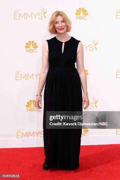 66th ANNUAL PRIMETIME EMMY AWARDS -- Pictured: Actress Frances Conroy arrives to the 66th Annual Primetime Emmy Awards held at the Nokia Theater on...