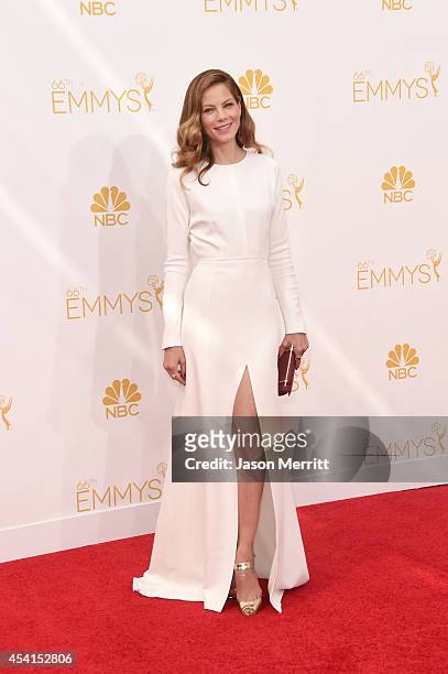 Actress Michelle Monaghan attends the 66th Annual Primetime Emmy Awards held at Nokia Theatre L.A. Live on August 25, 2014 in Los Angeles, California.