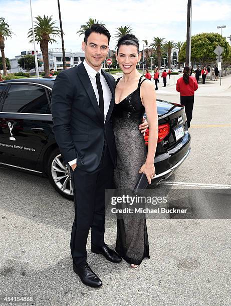 Actress Julianna Margulies and Keith Lieberthal attend the 66th Annual Primetime Emmy Awards held at the Nokia Theatre L.A. Live on August 25, 2014...