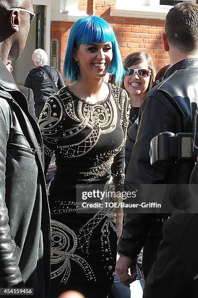 Katy Perry is seen on March 19, 2012 in London, United Kingdom.