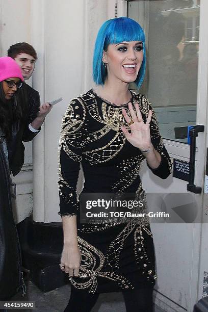 Katy Perry is seen on March 19, 2012 in London, United Kingdom.