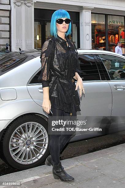 Katy Perry is seen on March 19, 2012 in London, United Kingdom.