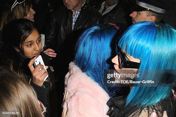 Katy Perry is seen meeting with fans on March 19, 2012 in London, United Kingdom.