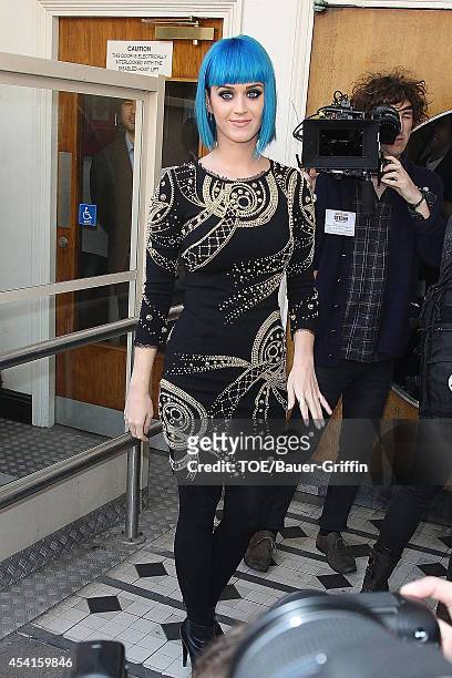Katy Perry is seen on March 19, 2012 in London, United Kingdom.