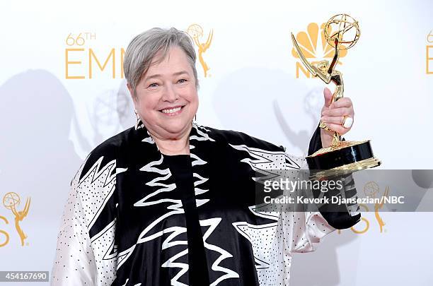 66th ANNUAL PRIMETIME EMMY AWARDS -- Pictured: Actress Kathy Bates, winner of Outstanding Supporting Actress In A Miniseries Or A Movie for "American...