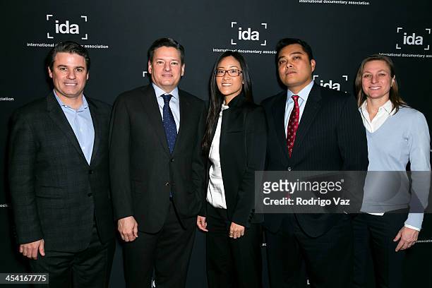 Adam Del Deo, Ted Sarandos, Lisa Nishimura, Rob Williams and Cindy Holland attend the International Documentary Association's 2013 IDA Documentary...