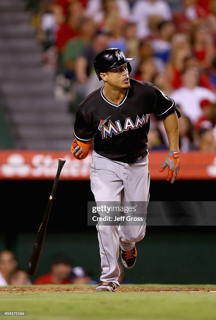 Miami Marlins v Los Angeles Angels of Anaheim