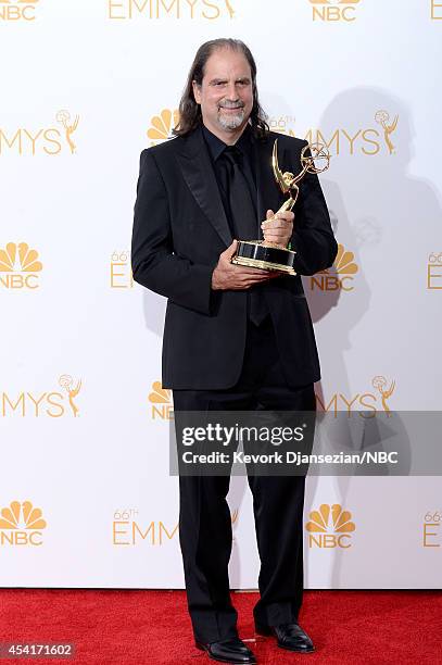 66th ANNUAL PRIMETIME EMMY AWARDS -- Pictured: Director Glenn Weiss, winner of Outstanding Directing For A Variety Special for "67th Annual Tony...